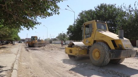 Zığ-Suraxanı avtomobil yolunun 5 km-lik hissəsi  təmir olunur  (FOTO/VIDEO)