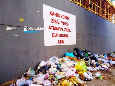 Bakının Yasamal rayonunda gülünc mənzərə – Problem zibillikdən daha betərdir…(FOTO)