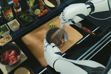 Robotların yemək bişirdiyi restoran açıldı