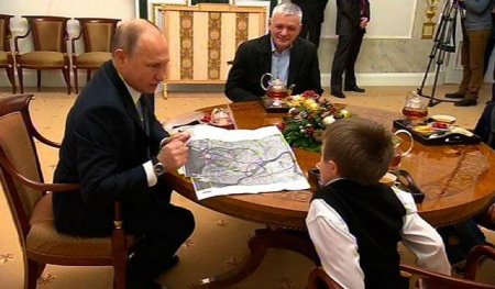 Putin uşağın arzusunu belə gerçəkləşdirdi - Video