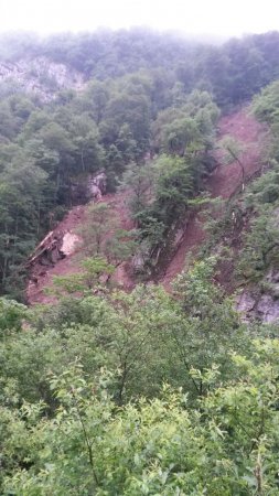 İntensiv yağışlara görə , Şahdağ Milli Parkında torpaq sürüşməsi baş verib