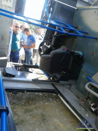 Bakıda dəhşətli avtobus qəzası: 21 yaralı, FOTOLAR