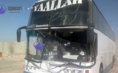 İraqdakı terrorda azərbaycanlı zəvvarların avtobusu bu hala düşdü — FOTOLAR
