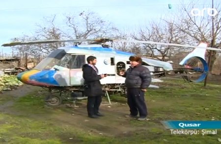 Siqaret pulunu yığıb helikopter düzəltdi - FOTOLAR