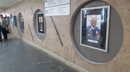 Metronun “Gənclik” stansiyasının keçidlərində “Qələbə ruhunu yaşadanlarımız” sərgisi açılıb (FOTO)
